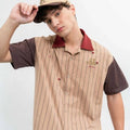 CAMP Men Hawaii Shirt  ( Brown Stripe/Choccolate )