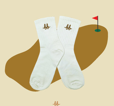 Basic Socks ( Cream - Brown)