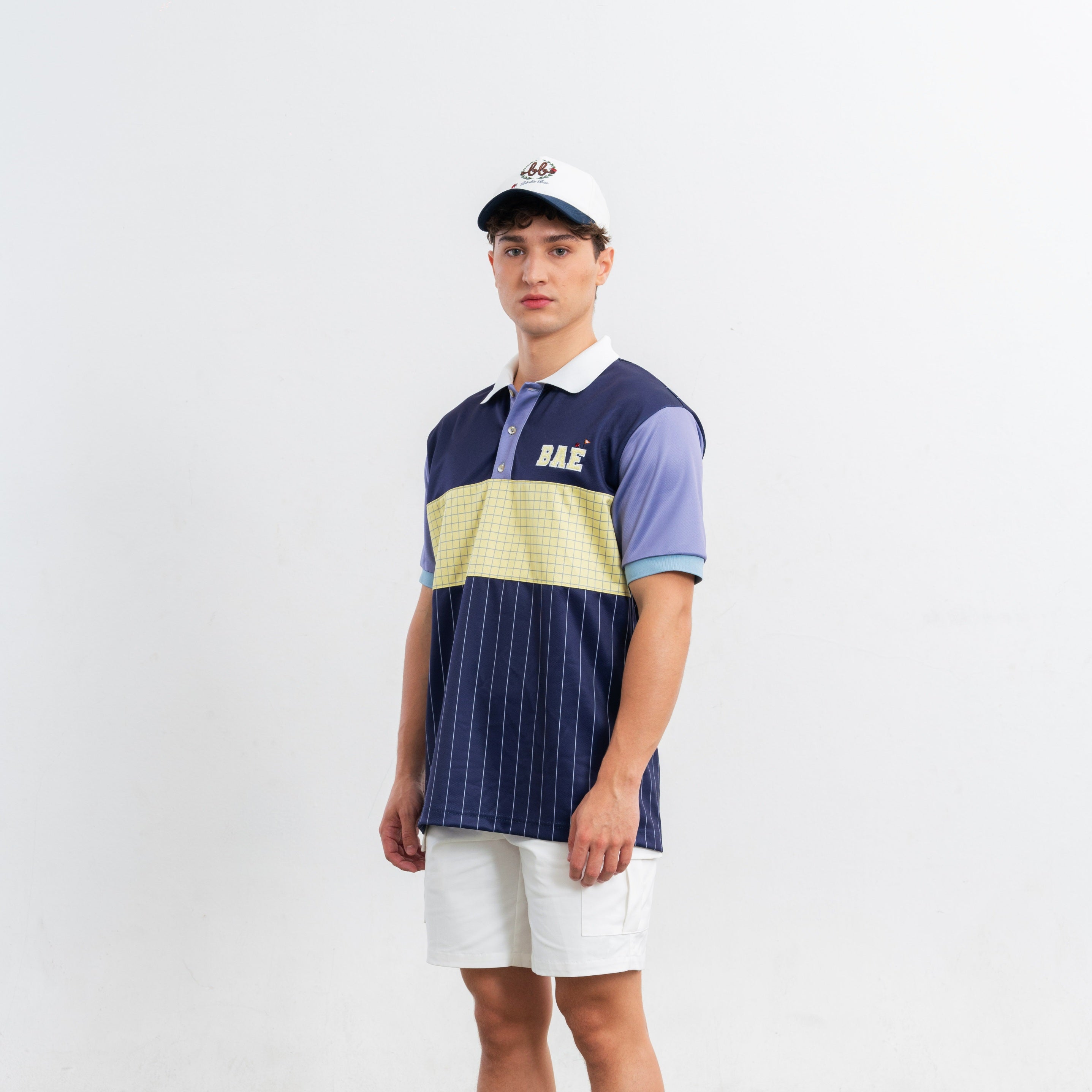 COURT Men Polo (Navy Stripe)