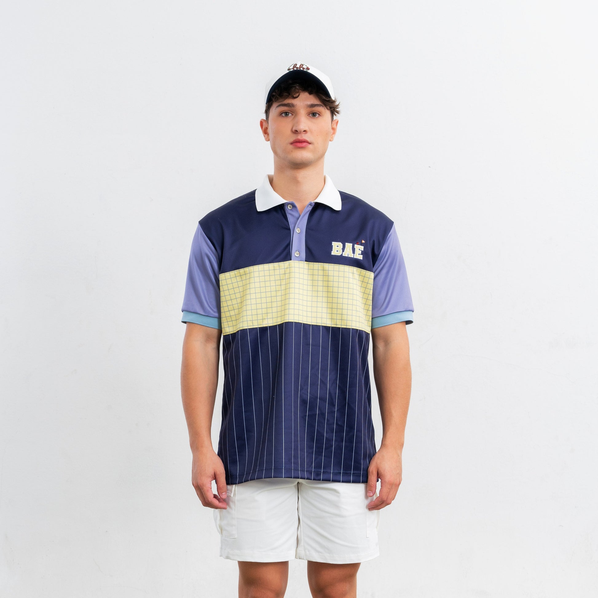 COURT Men Polo (Navy Stripe)