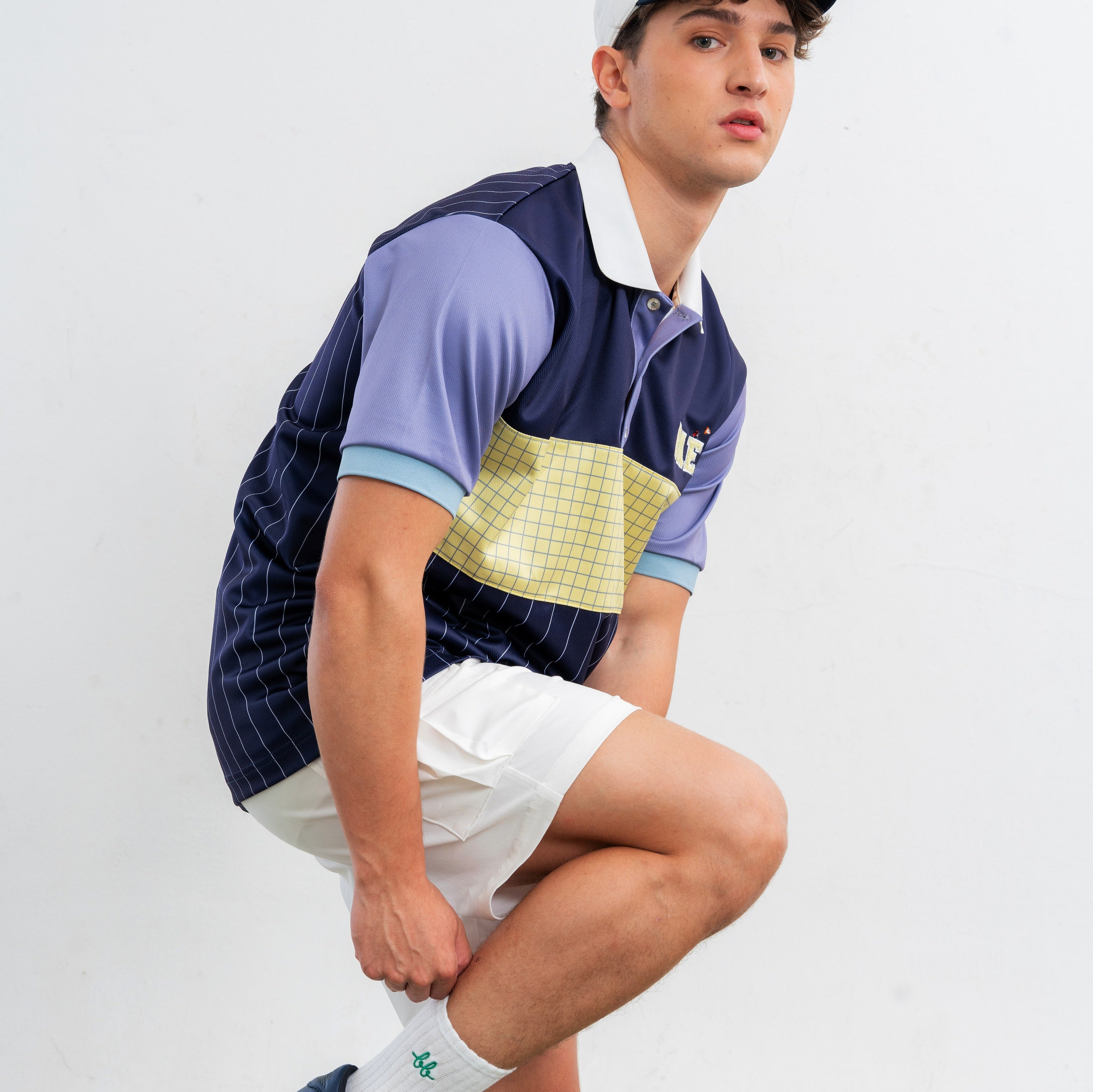 COURT Men Polo (Navy Stripe)