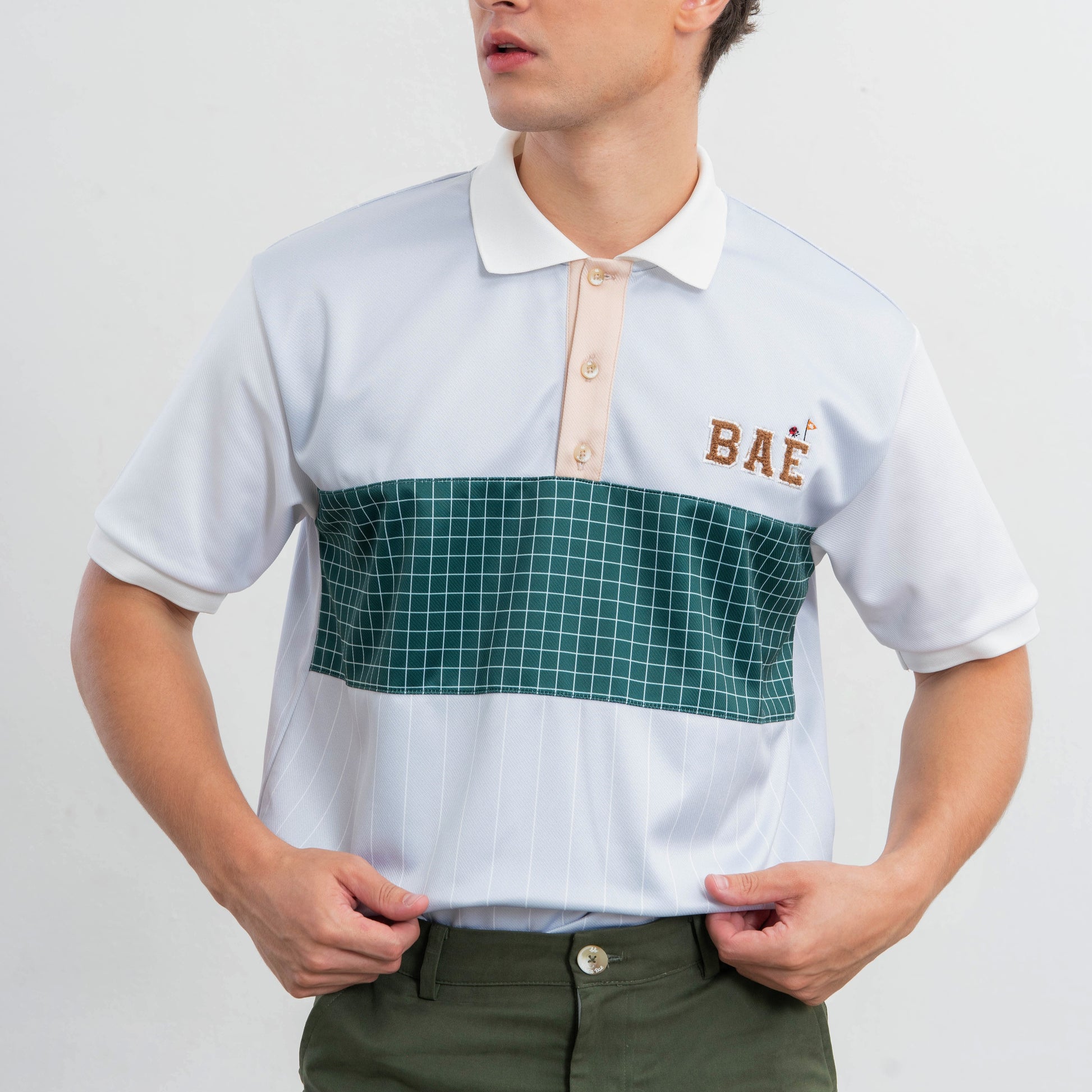 COURT Men Polo (Grey Stripe)
