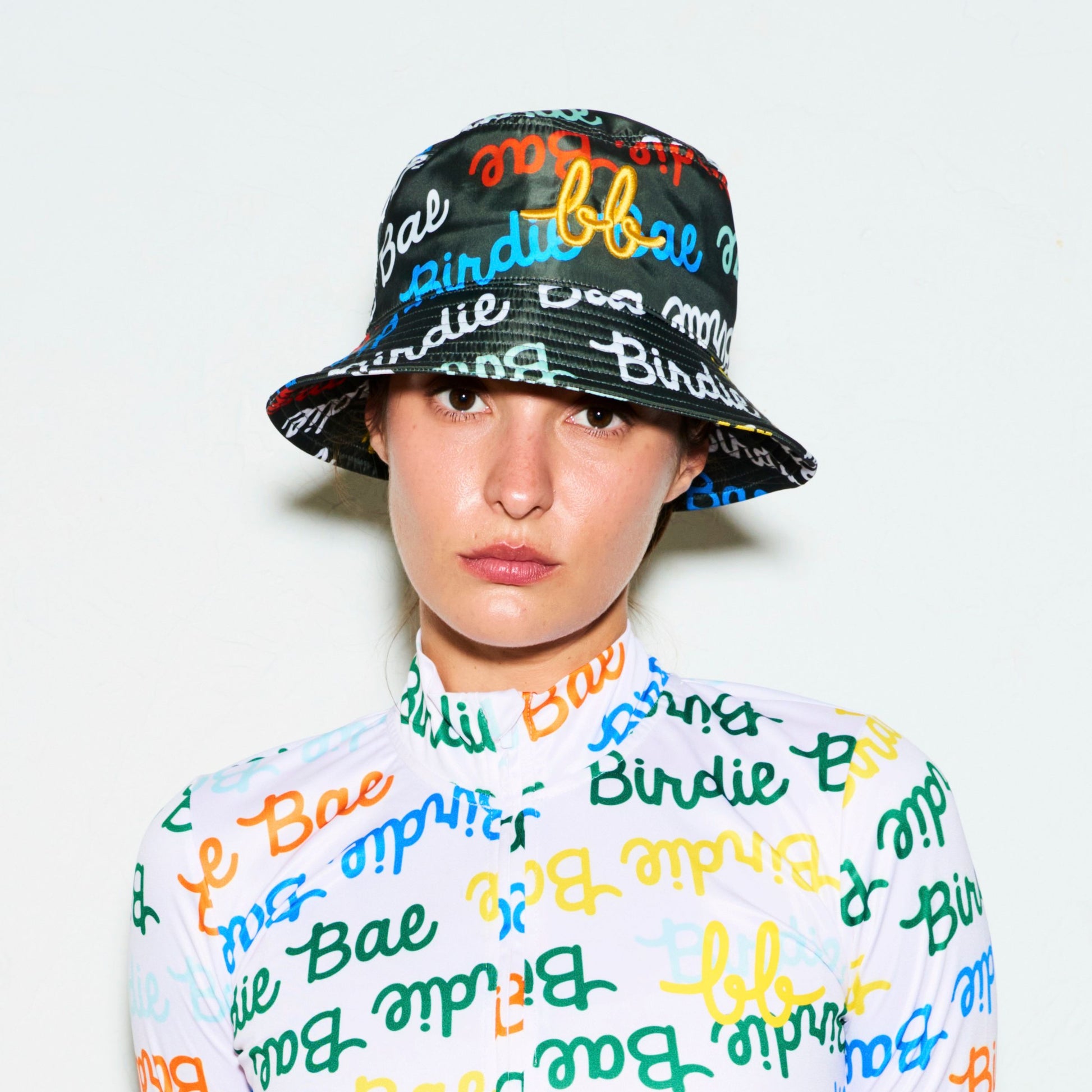 Lightweight Bucket Hat with BB Print  (Soft Yellow)