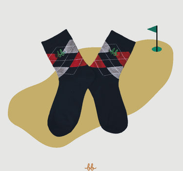 Men Crew Socks  ( Argyle )