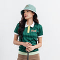 COURT Women Scallop Polo (Green Stripe)
