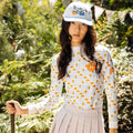 Long Sleeve Bunker Top - เสื้อแขนยาว คอสูง ลายบังเกอร์ (White)
