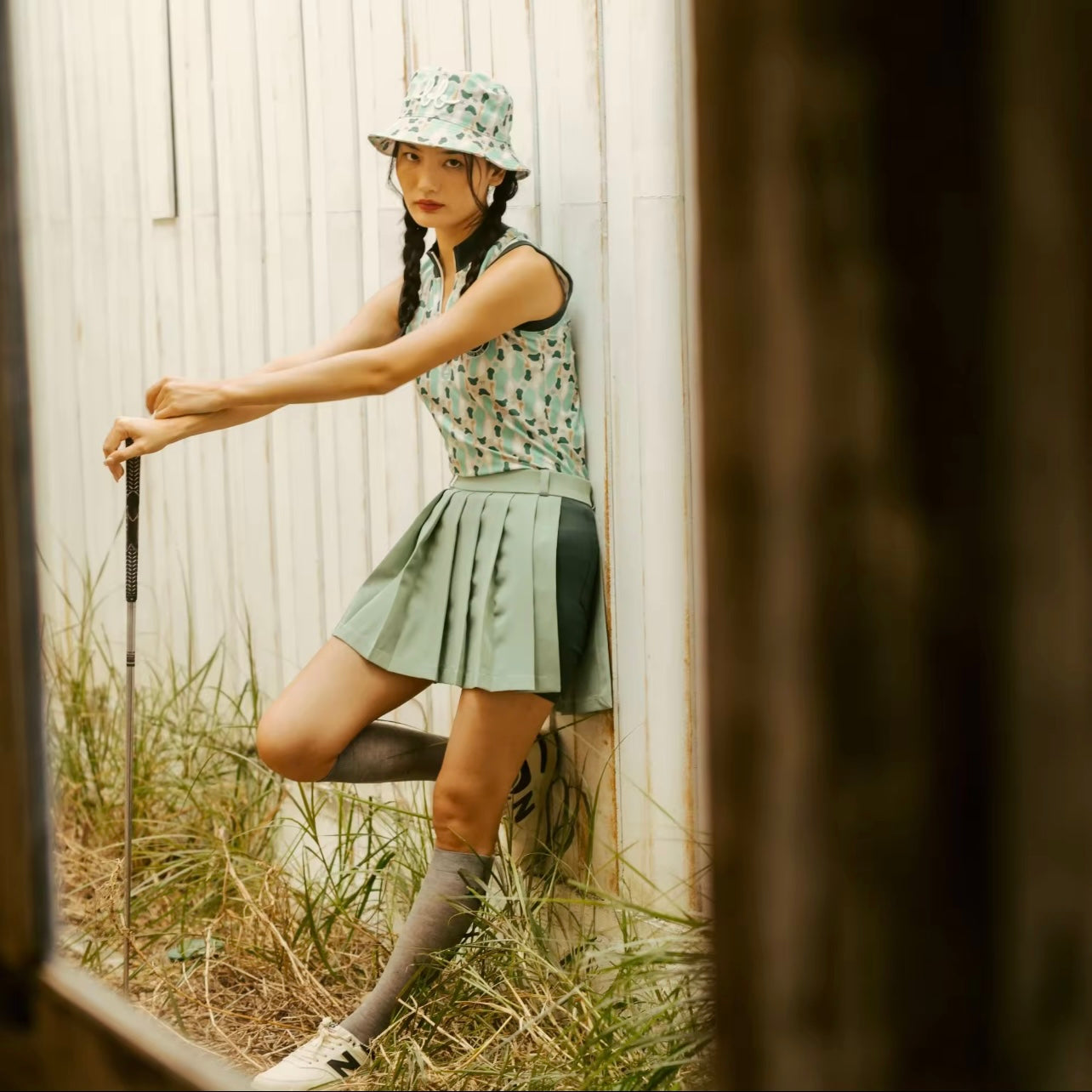BUNKER Printed Bucket Hat Unisex ( Green )
