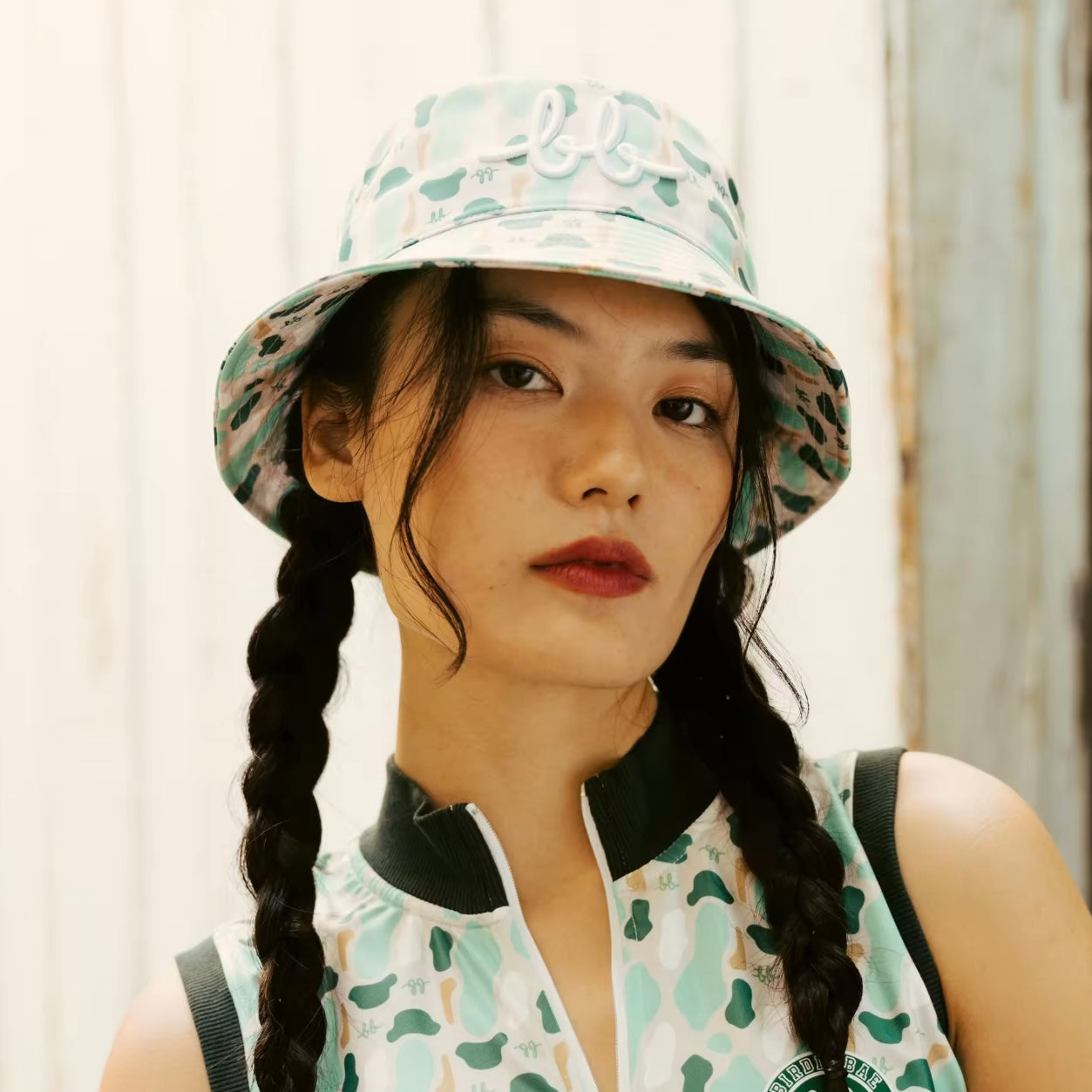 BUNKER Printed Bucket Hat Unisex ( Green )