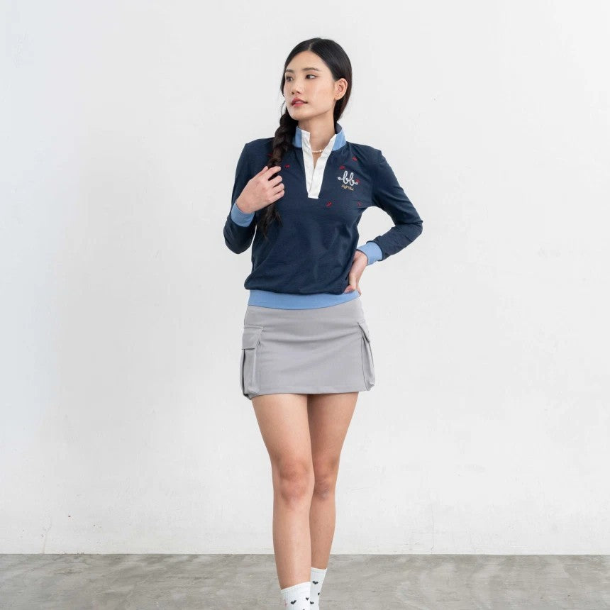 CAMP Women Skinny ( Sweatshirt - Navy )