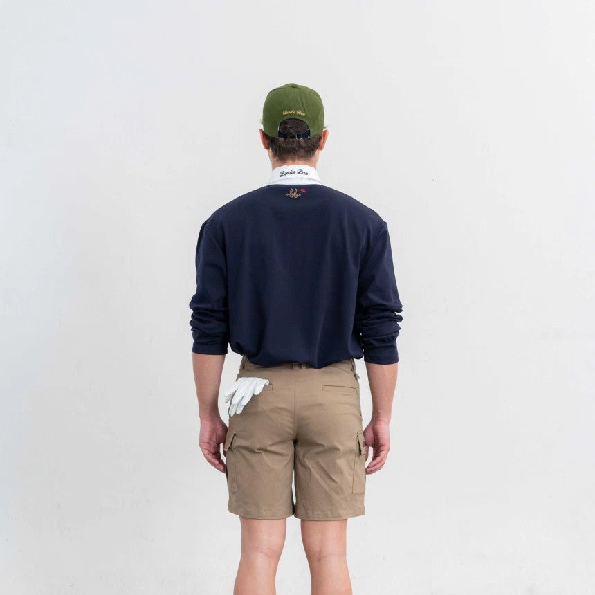 NERDY Men Oxford Cotton Polo ( Navy/White )
