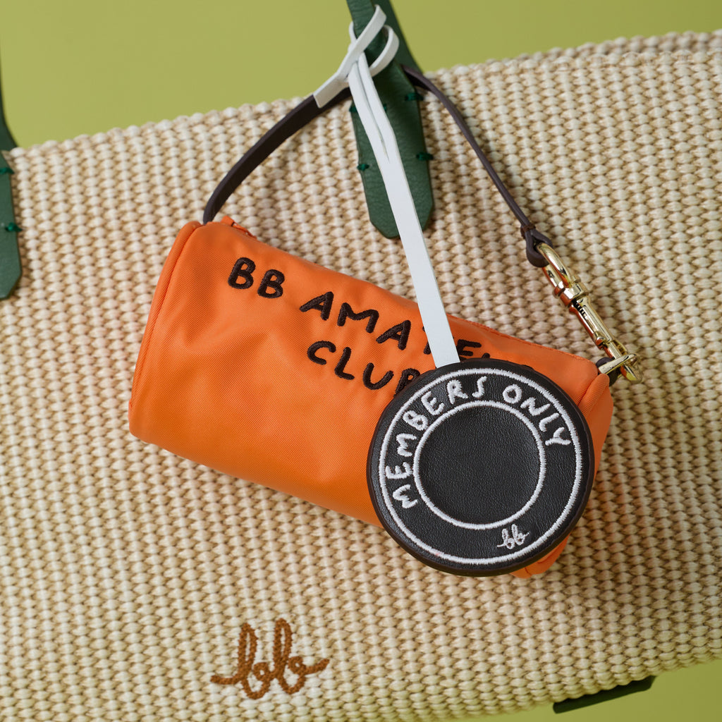 SUNNY Raffia Tote with Mini Trunk กระเป๋าโท้ทสะพาย พร้อมกระเป๋าลูก สี Matcha Green/Orange