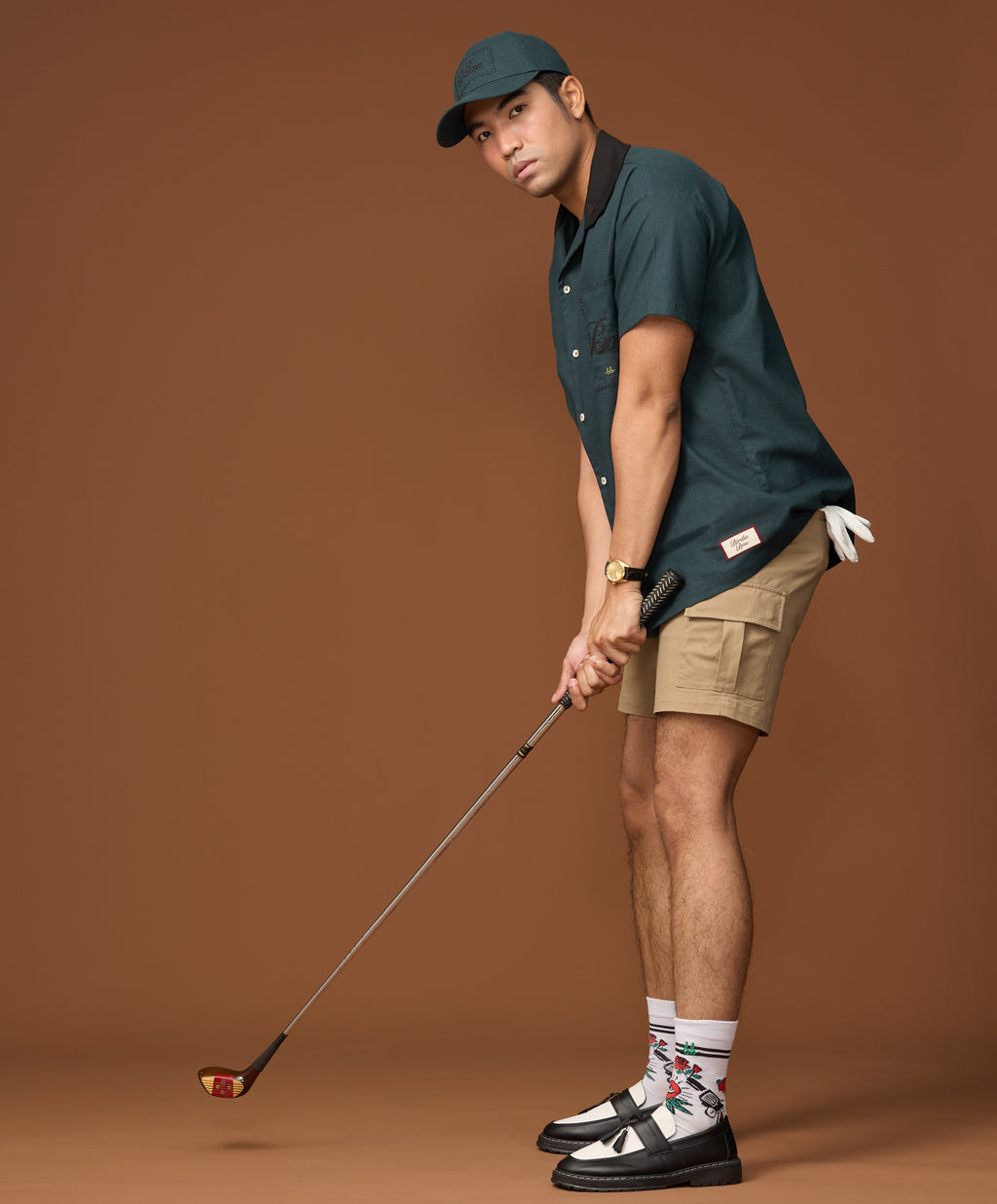 GAME ON Golf Cargo Shorts (Bunker Brown)