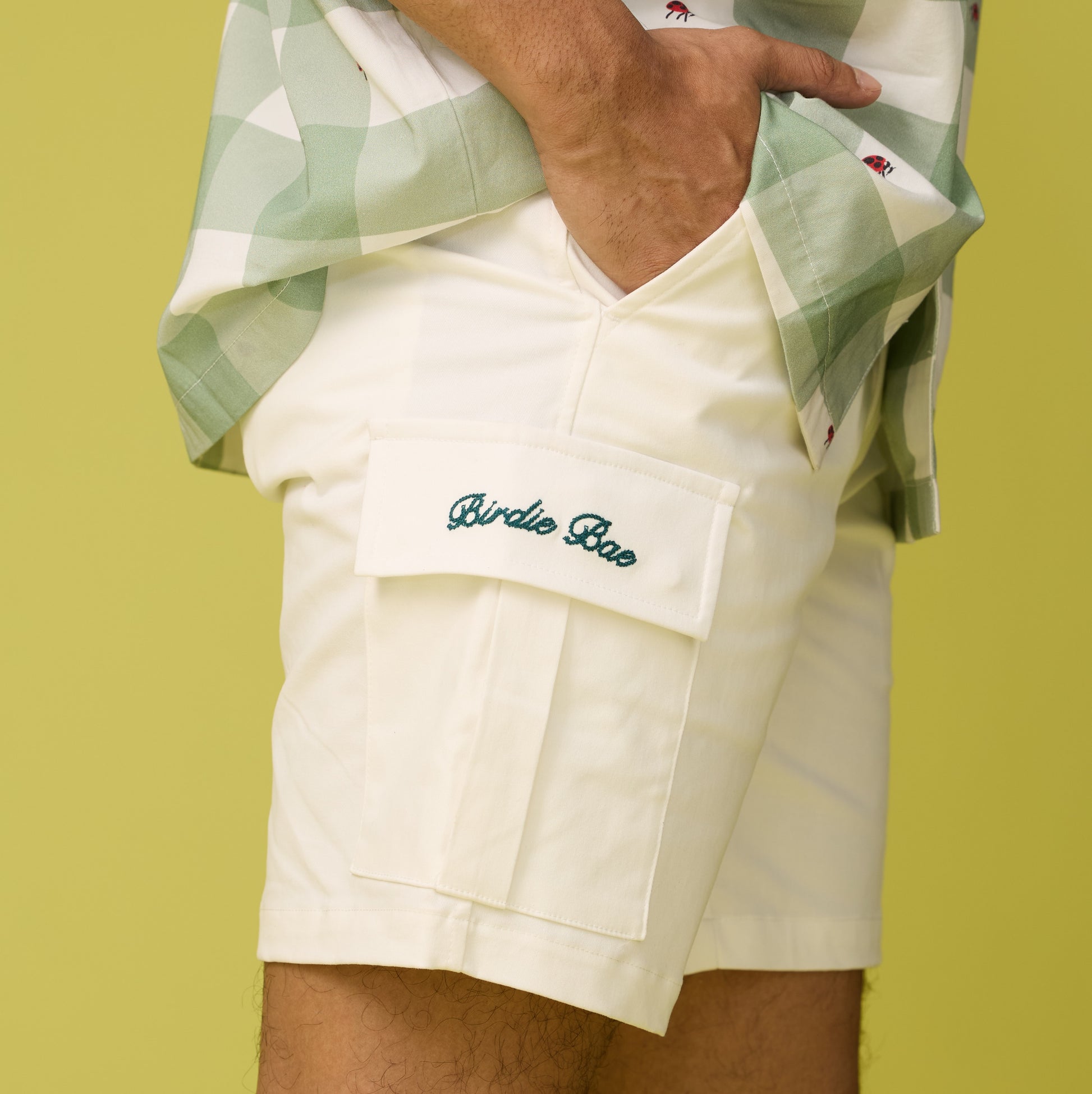 GAME ON Golf Cargo Shorts (White)