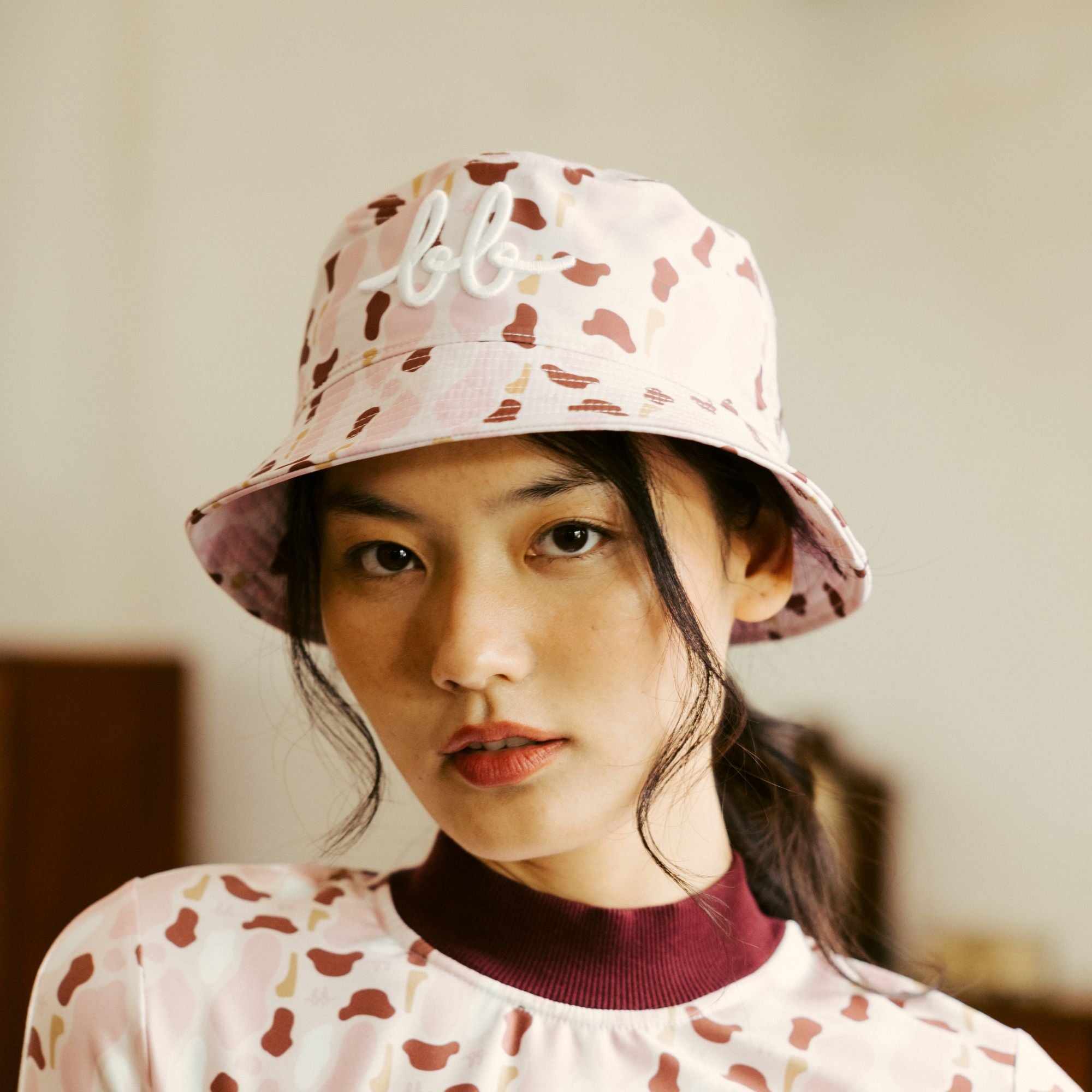 BUNKER Printed Bucket Hat Unisex ( Pink )