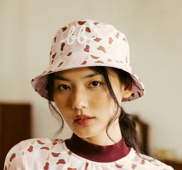 BUNKER Printed Bucket Hat Unisex ( Pink )