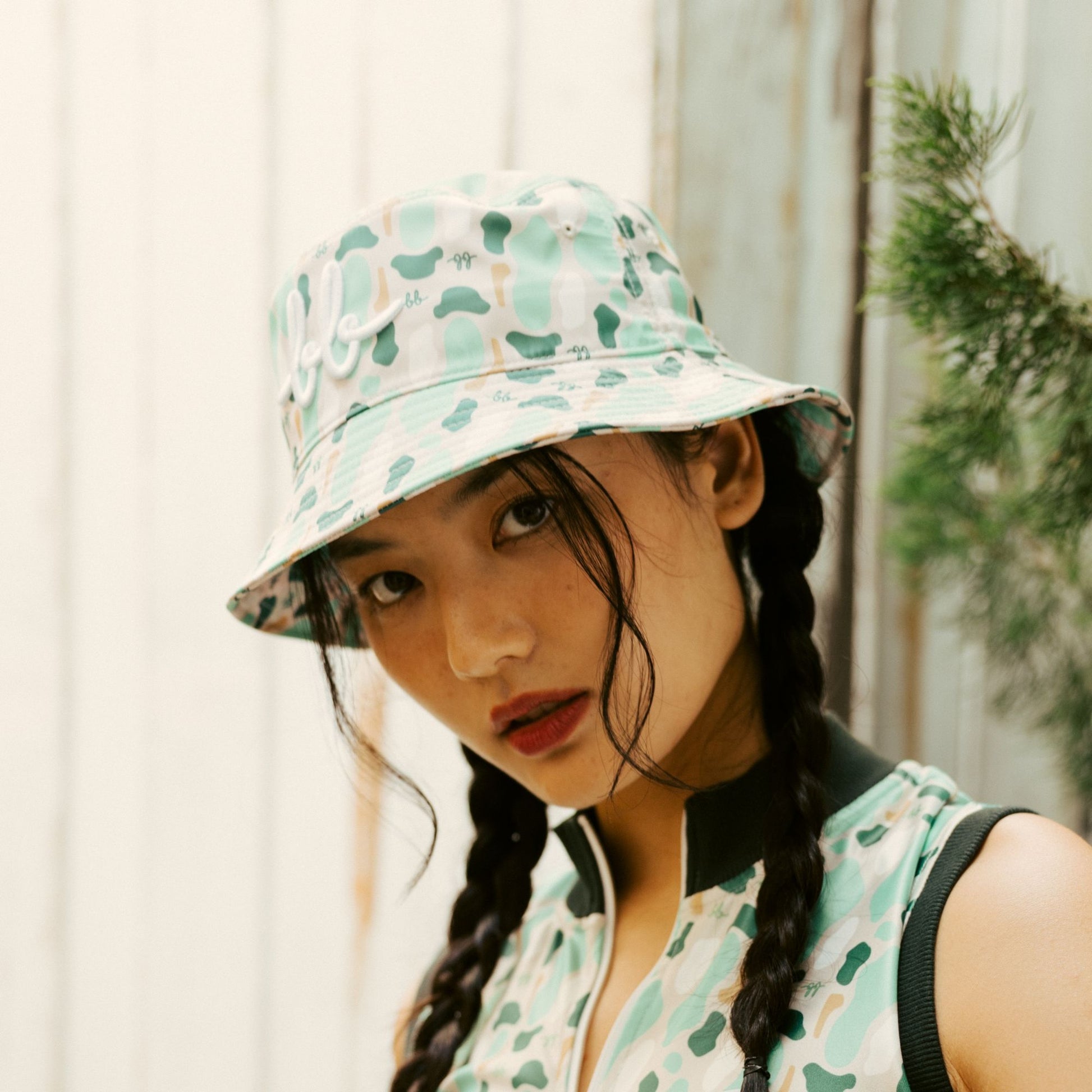 BUNKER Printed Bucket Hat Unisex ( Blue )