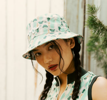 BUNKER Printed Bucket Hat Unisex ( Pink )