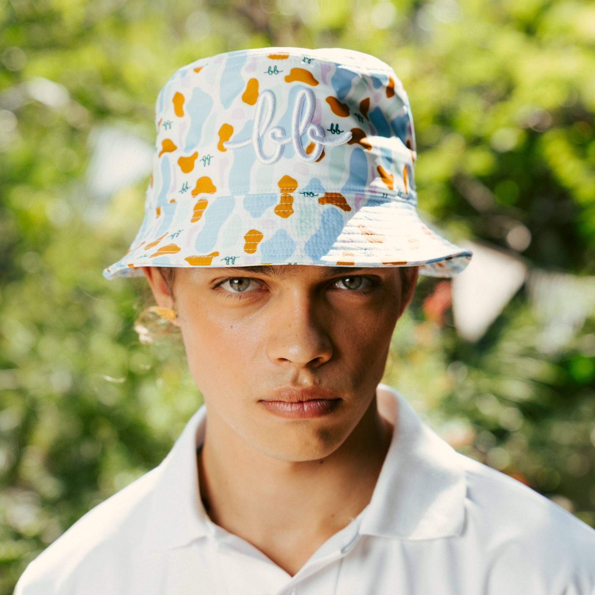 BUNKER Printed Bucket Hat Unisex ( Blue )