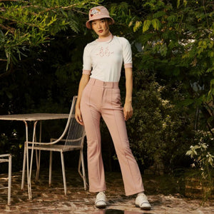 Golf Flare Trousers ( Pink )