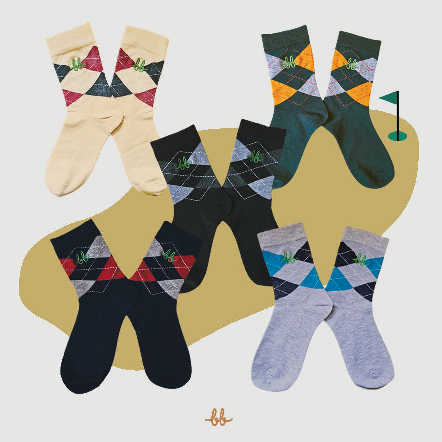 Men Crew Socks  ( Argyle )