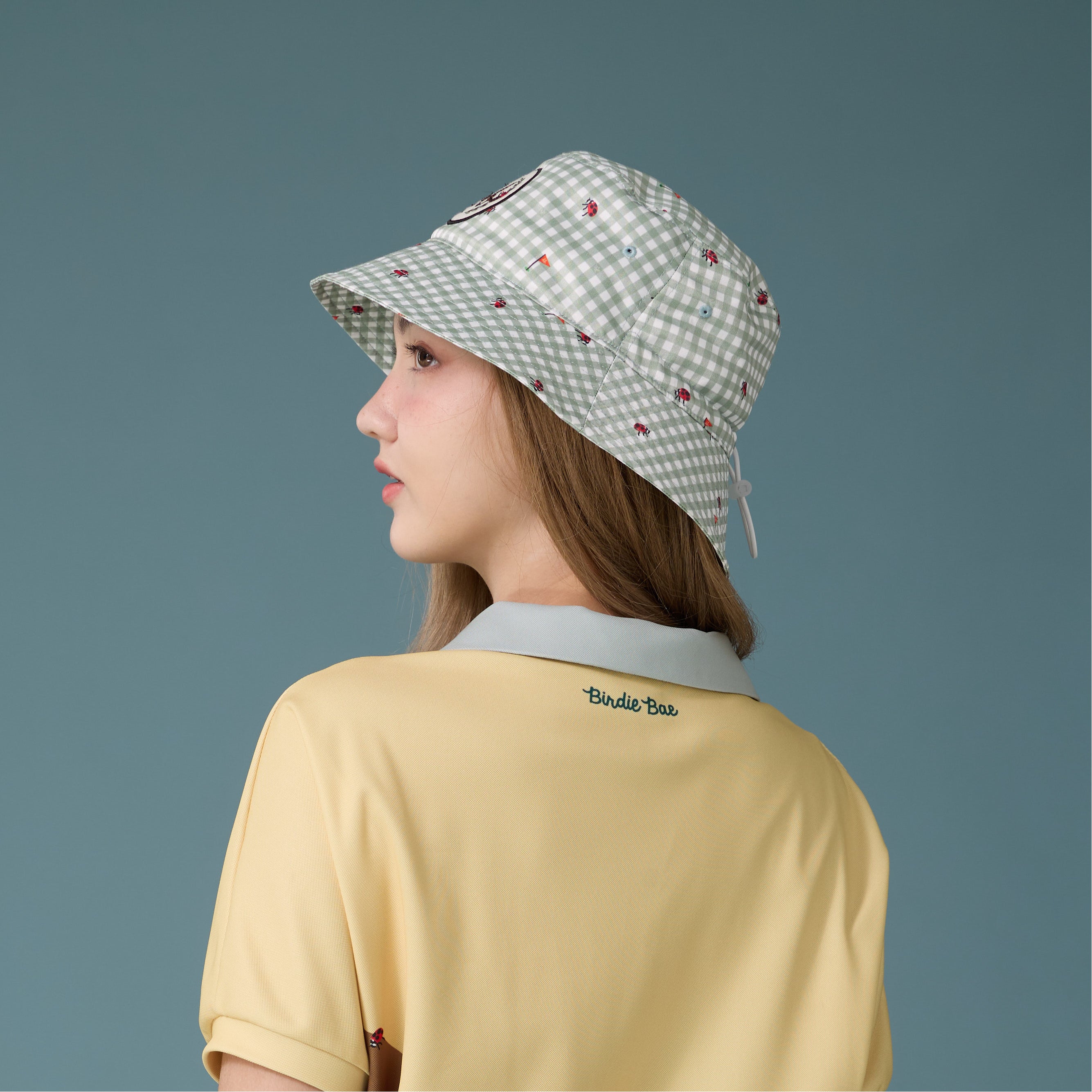 Picnic Gingham Bucket Hat - Grass Green