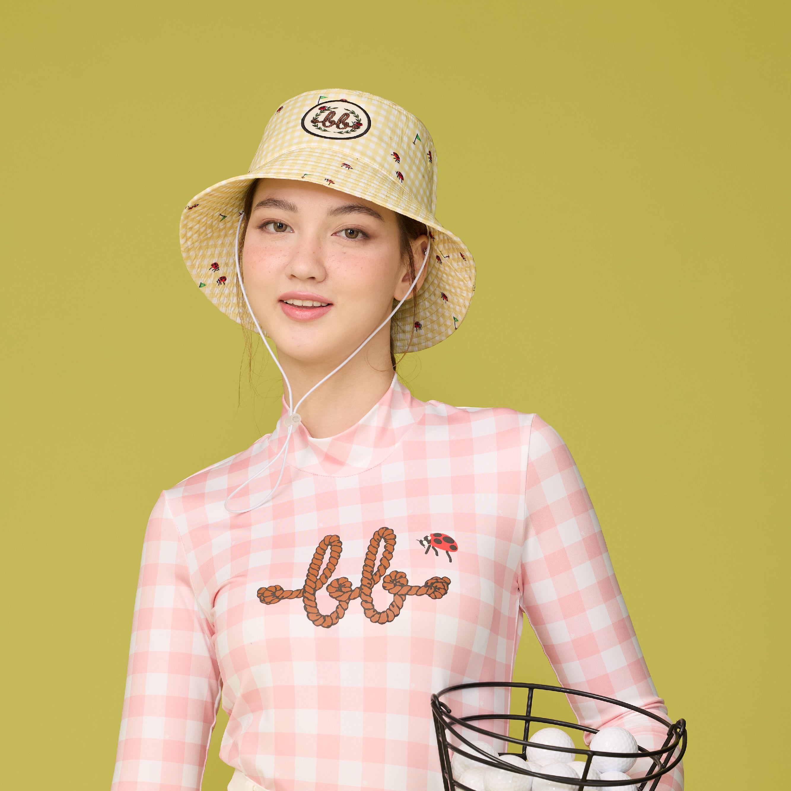 Picnic Gingham Bucket Hat - Sunshine Yellow