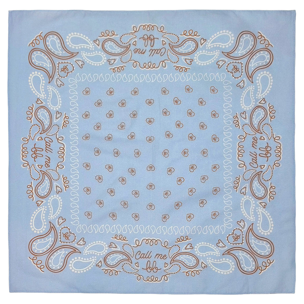CALL ME BB 100% Cotton Bandana - Bonbon Blue