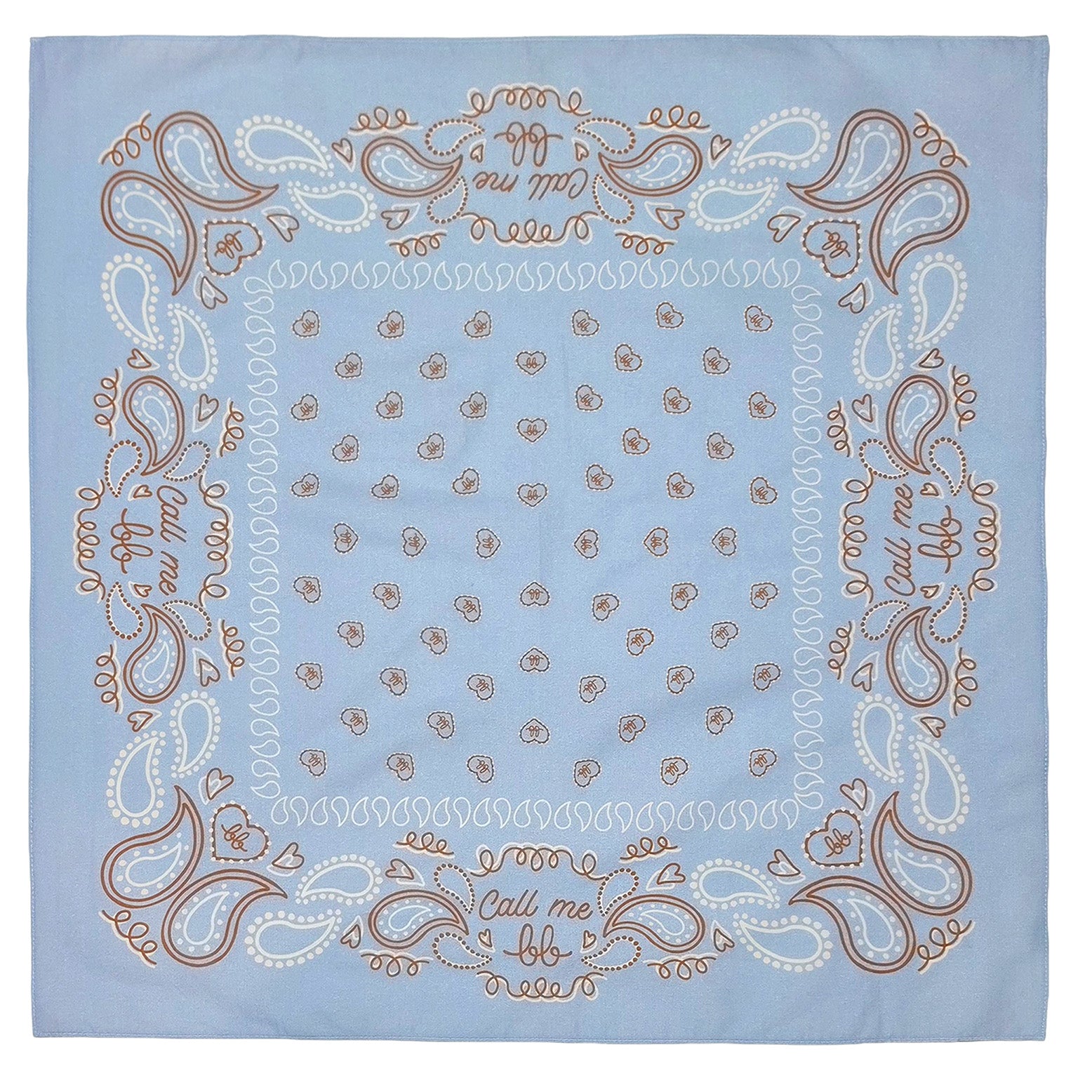 CALL ME BB 100% Cotton Bandana - Bonbon Blue