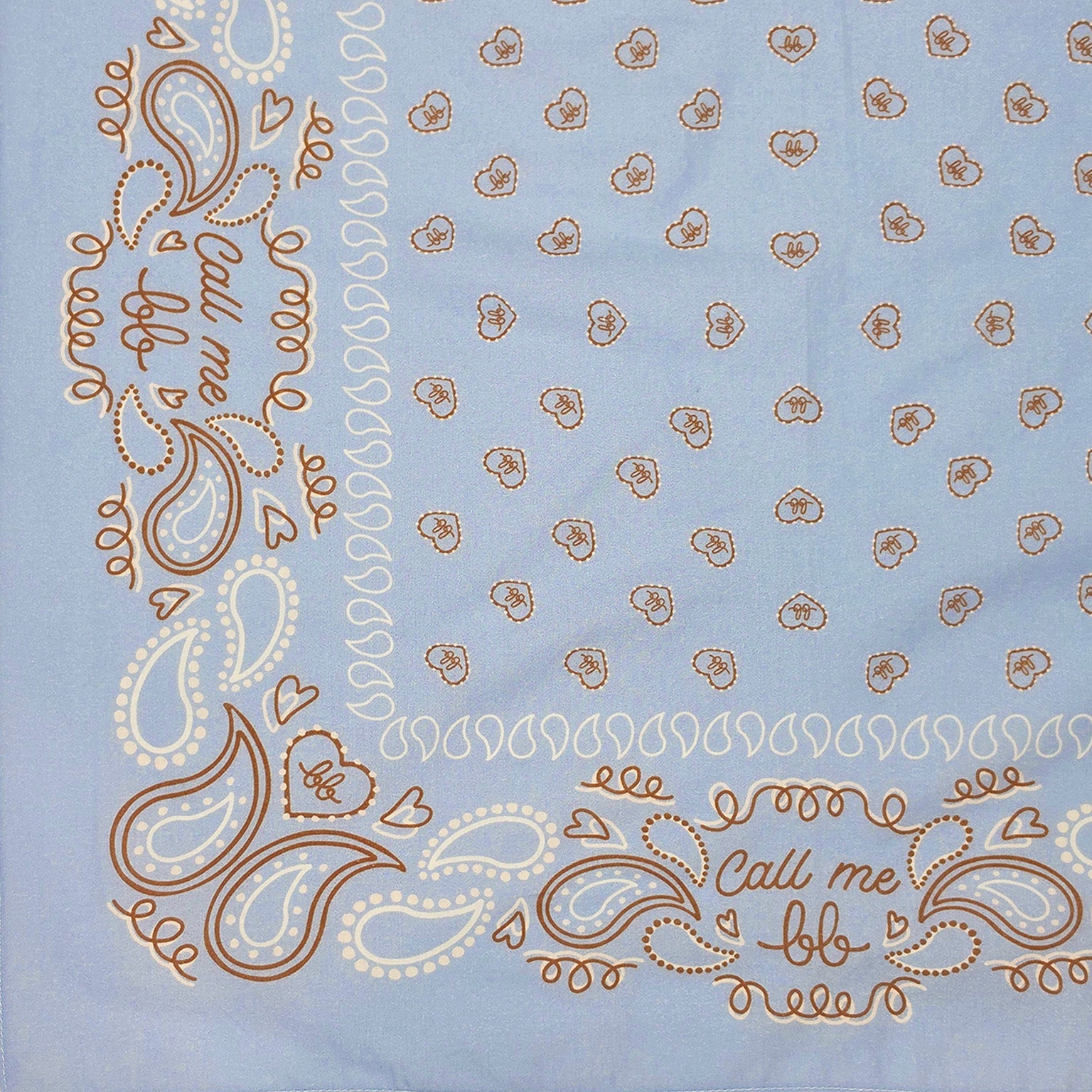 CALL ME BB 100% Cotton Bandana - Bonbon Blue
