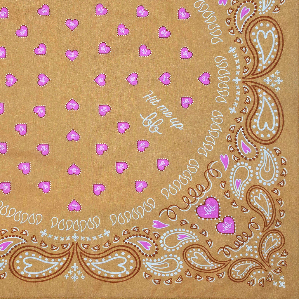 HIT ME UP BB 100% Cotton Bandana - Boba Brown
