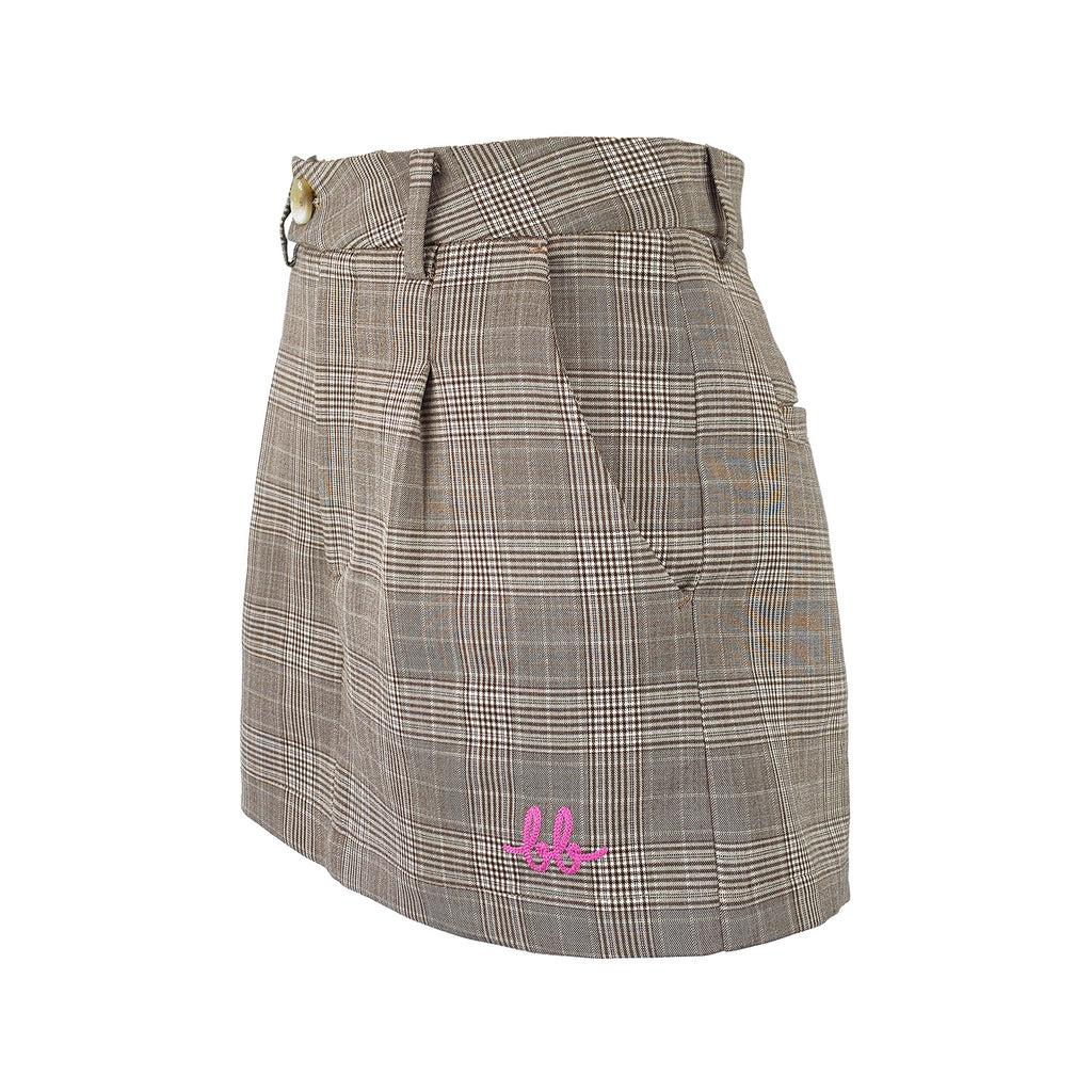 FORMAL Plaid Skort สี Portobello Brown