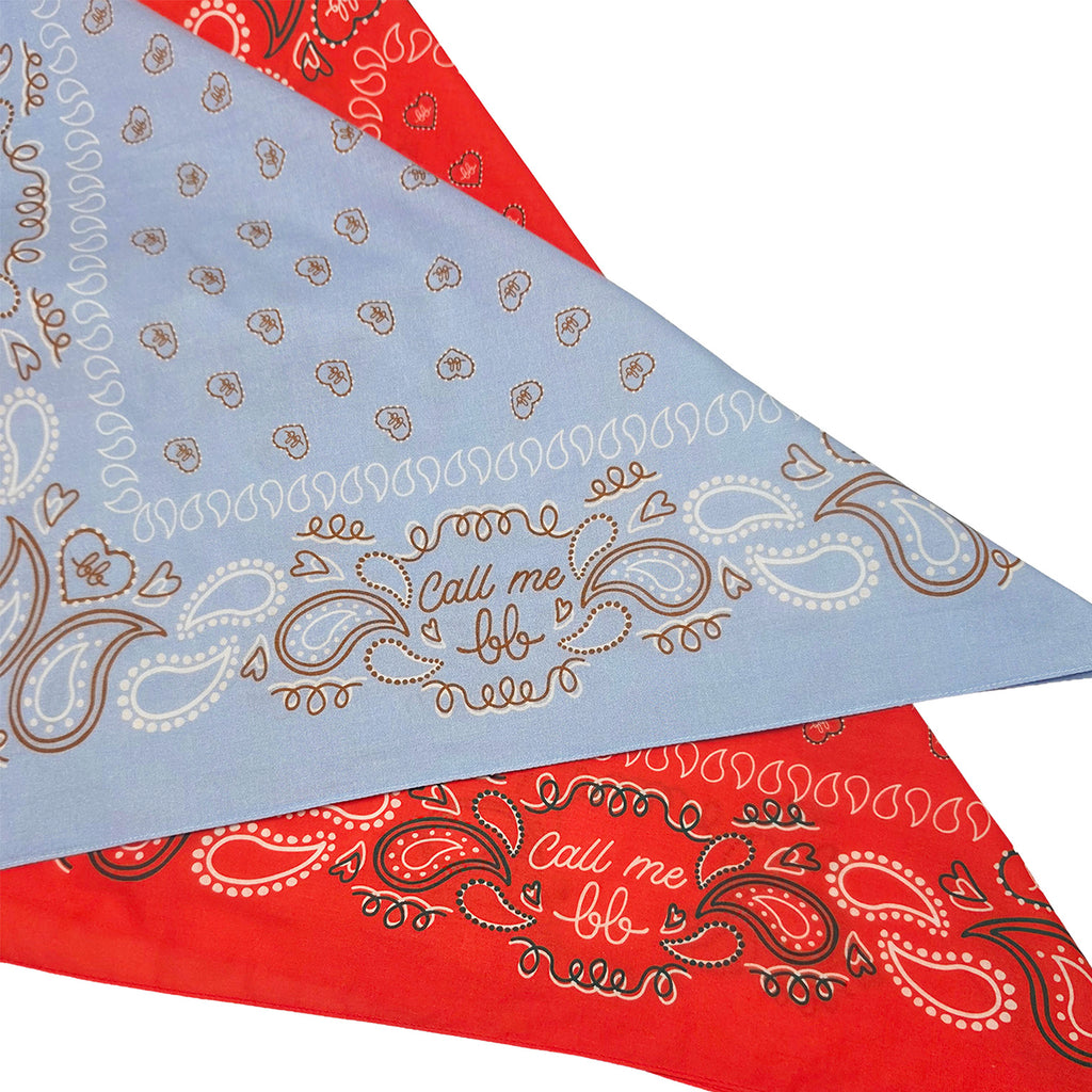 CALL ME BB 100% Cotton Bandana - Bonbon Blue