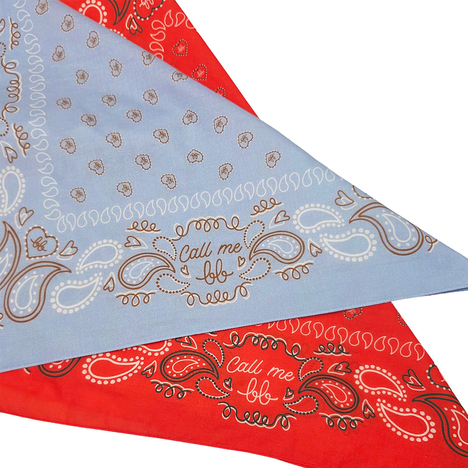 CALL ME BB 100% Cotton Bandana - Bonbon Blue