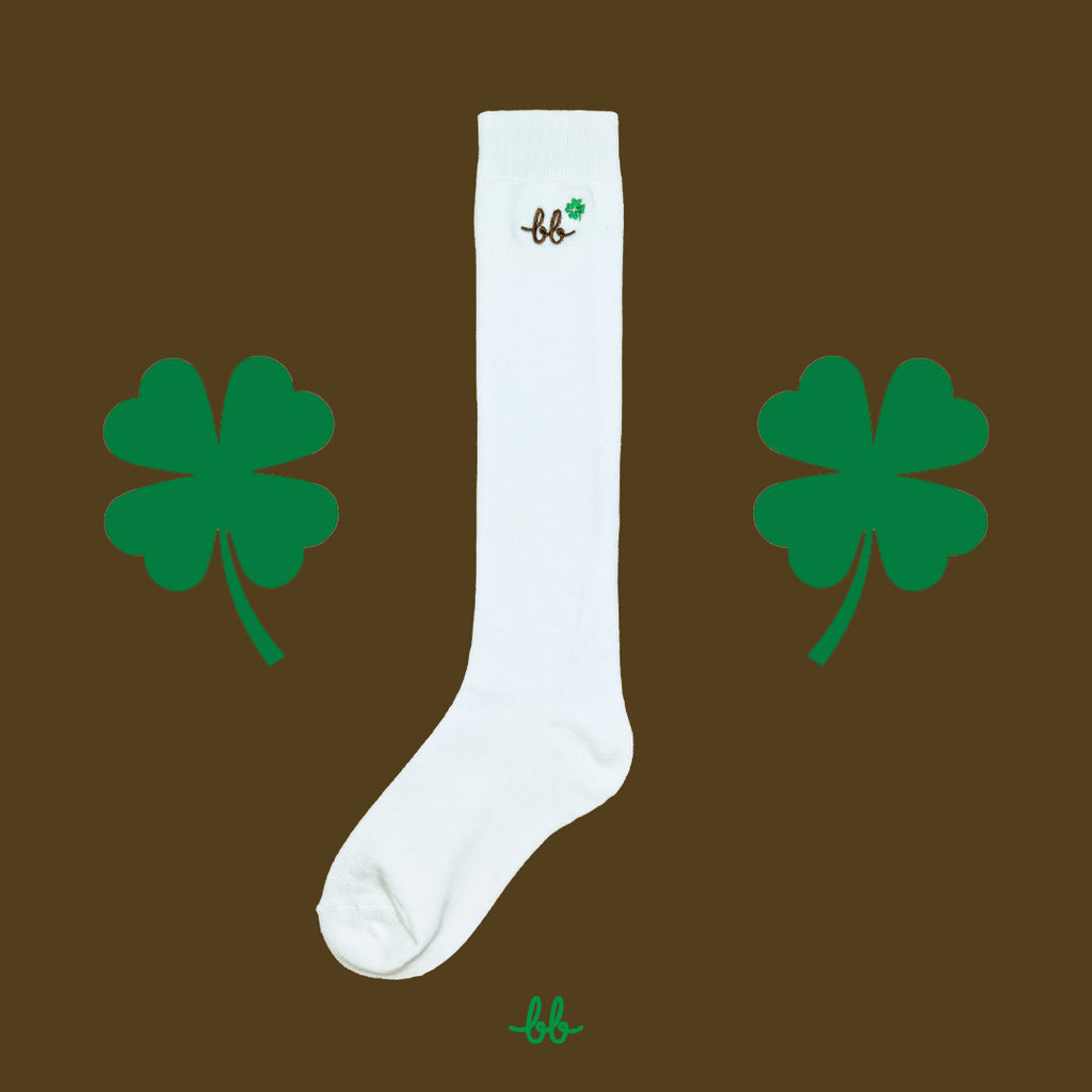 Women Calf Socks in BB Clover / ถุงเท้ายาว ระดับใต้เข่า ลายโคลเวอร์ (1คู่)