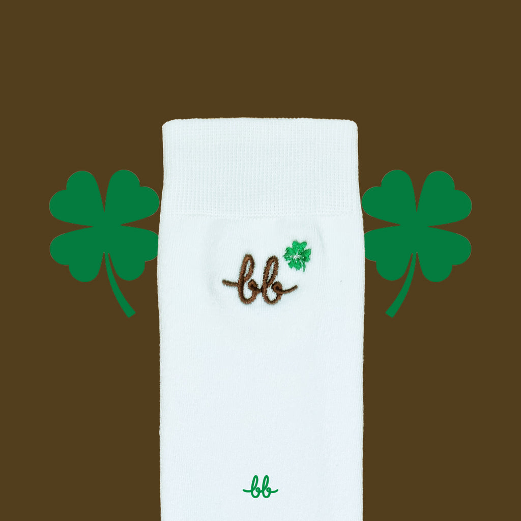 Women Calf Socks in BB Clover / ถุงเท้ายาว ระดับใต้เข่า ลายโคลเวอร์ (1คู่)
