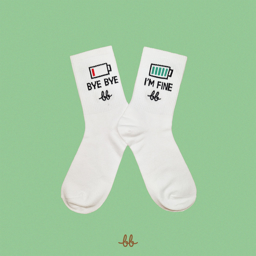 Women Crew Socks in FINE White (1 pair) / ถุงเท้า ระดับครึ่งขา สีขาว (1คู่)