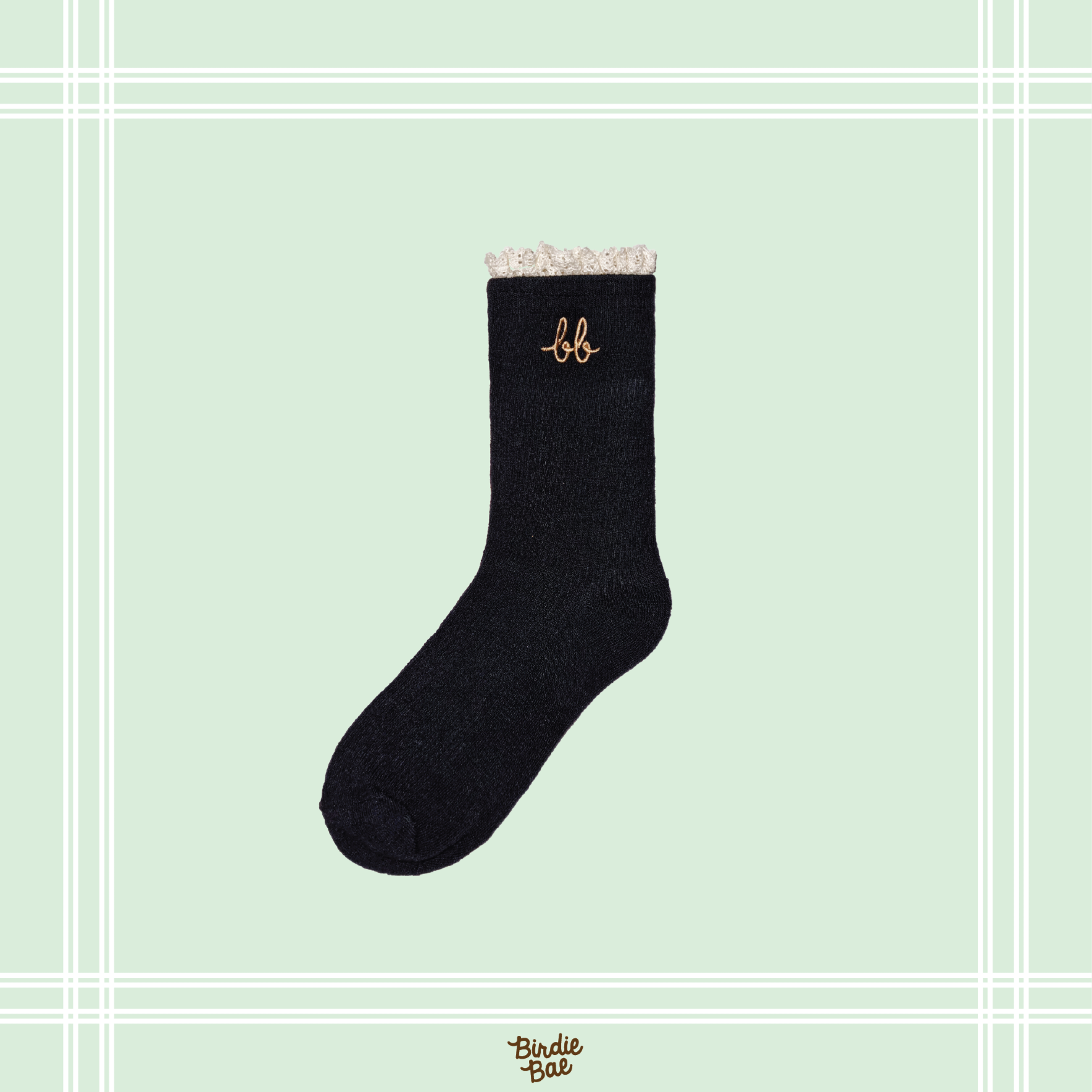 FRILL Women Crew Socks ( Ebony )