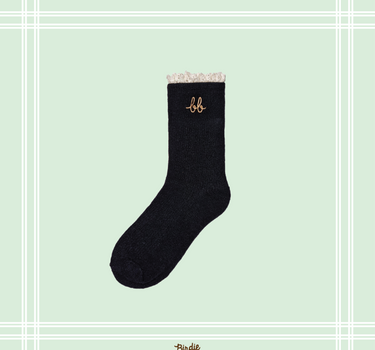 FRILL Women Crew Socks ( Ebony )