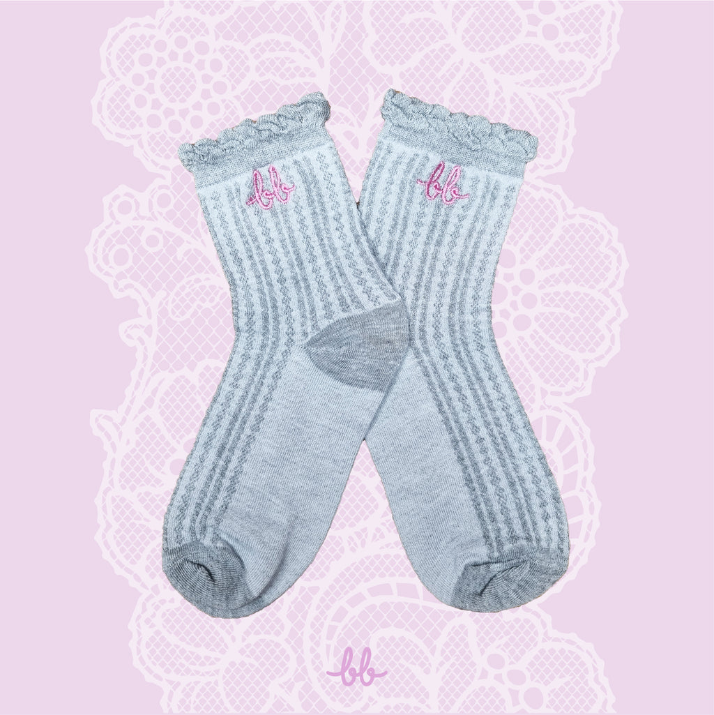 Women Ankle Socks in MARY Grey (1 pair) / ถุงเท้า ระดับข้อเท้า สีเทา (1คู่)