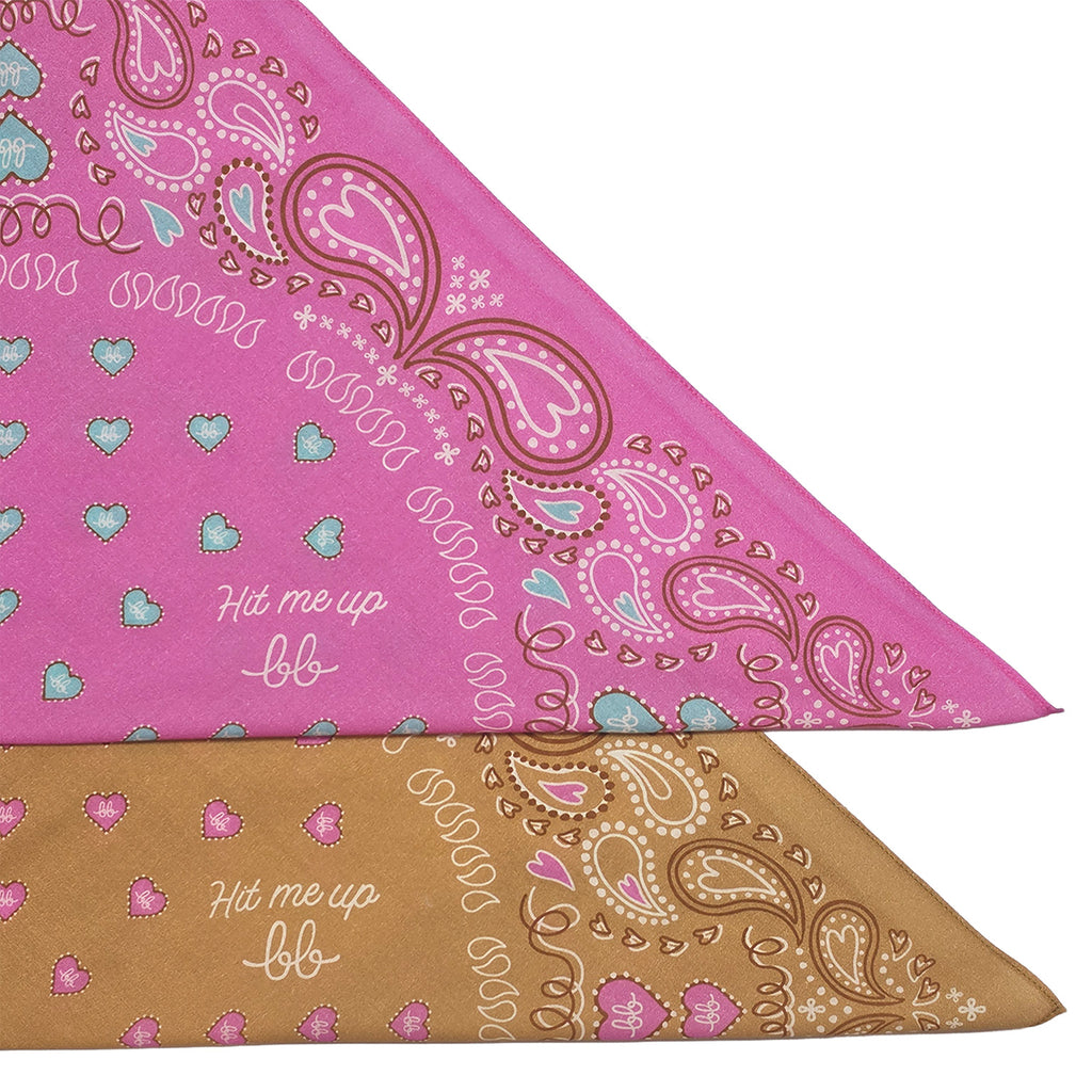 HIT ME UP BB 100% Cotton Bandana - Melody Pink