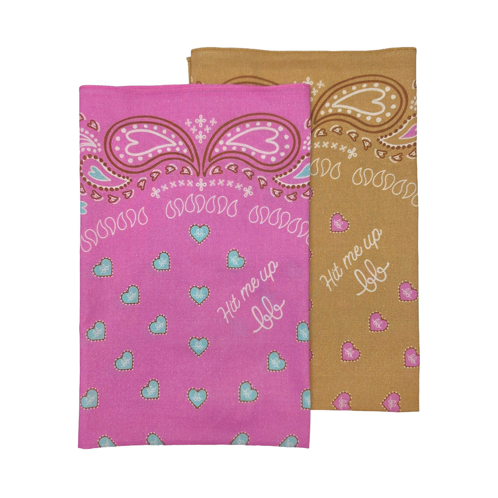 HIT ME UP BB 100% Cotton Bandana - Melody Pink