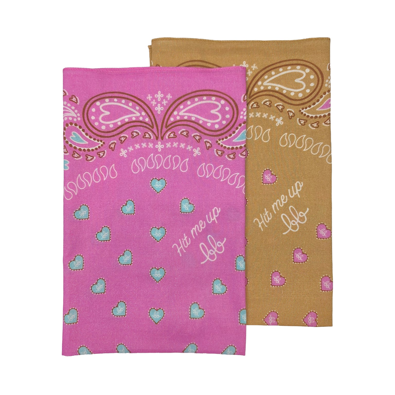 HIT ME UP BB 100% Cotton Bandana - Melody Pink