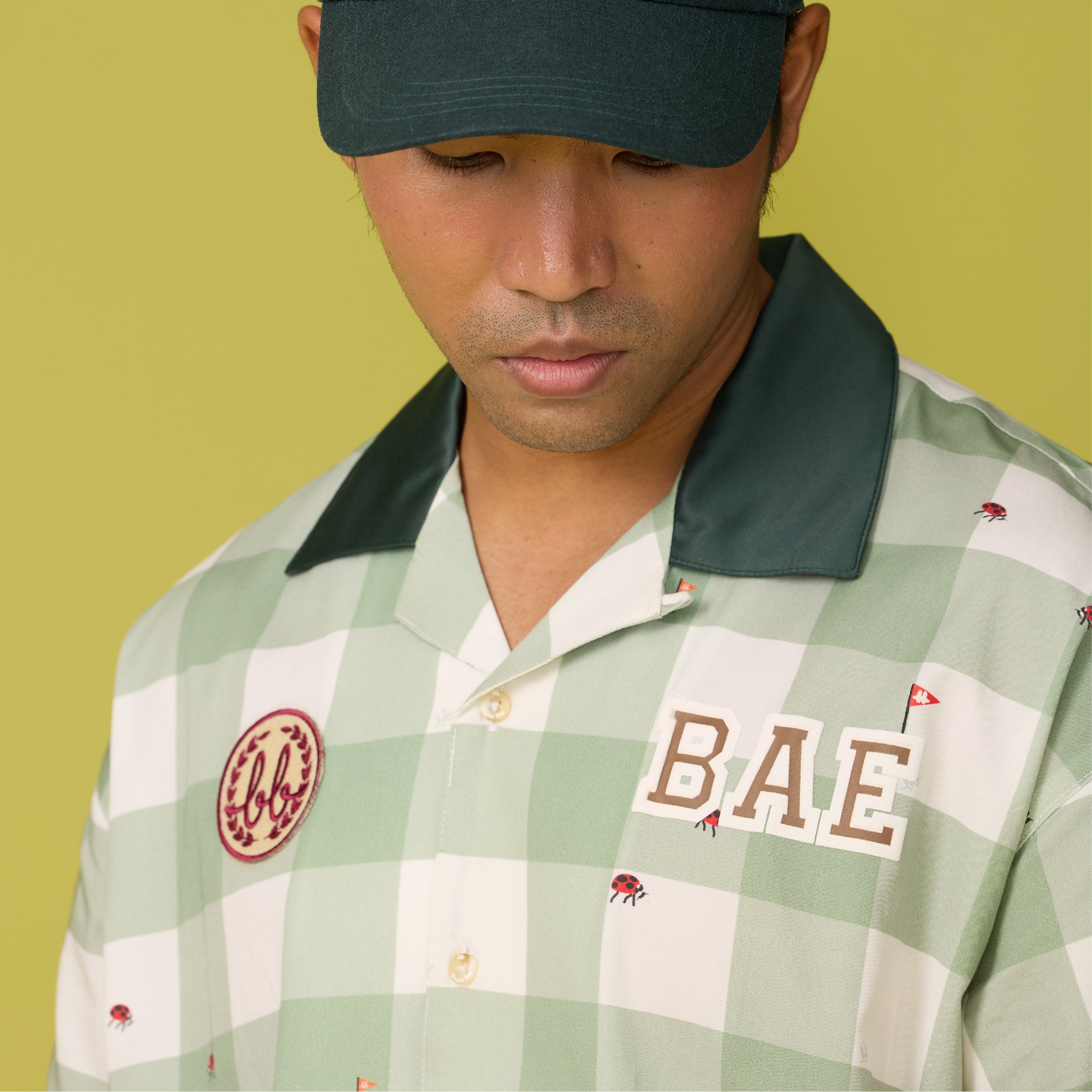 Men Cotton Hawaii Shirt - Pistachio Green