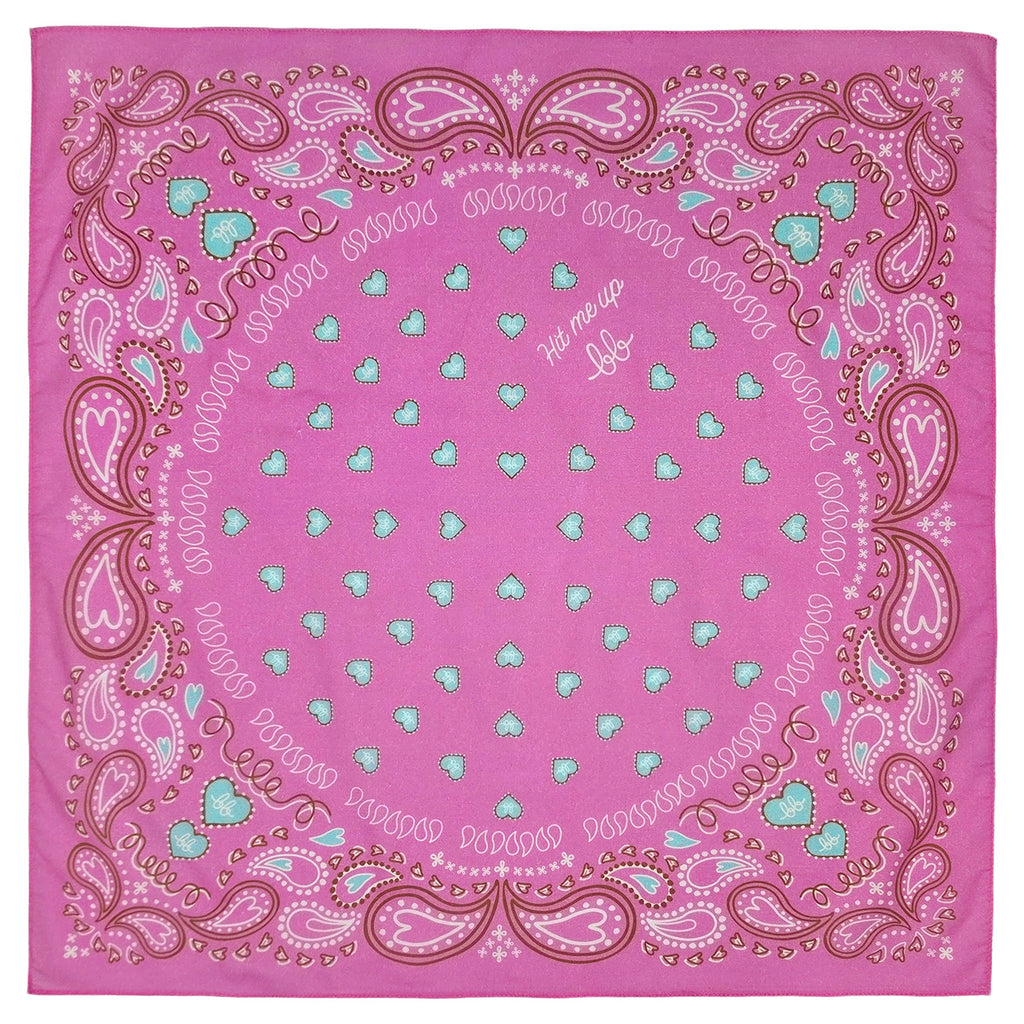 HIT ME UP BB 100% Cotton Bandana - Melody Pink