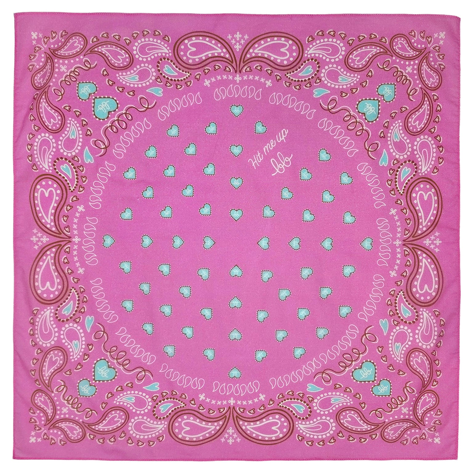 HIT ME UP BB 100% Cotton Bandana - Melody Pink