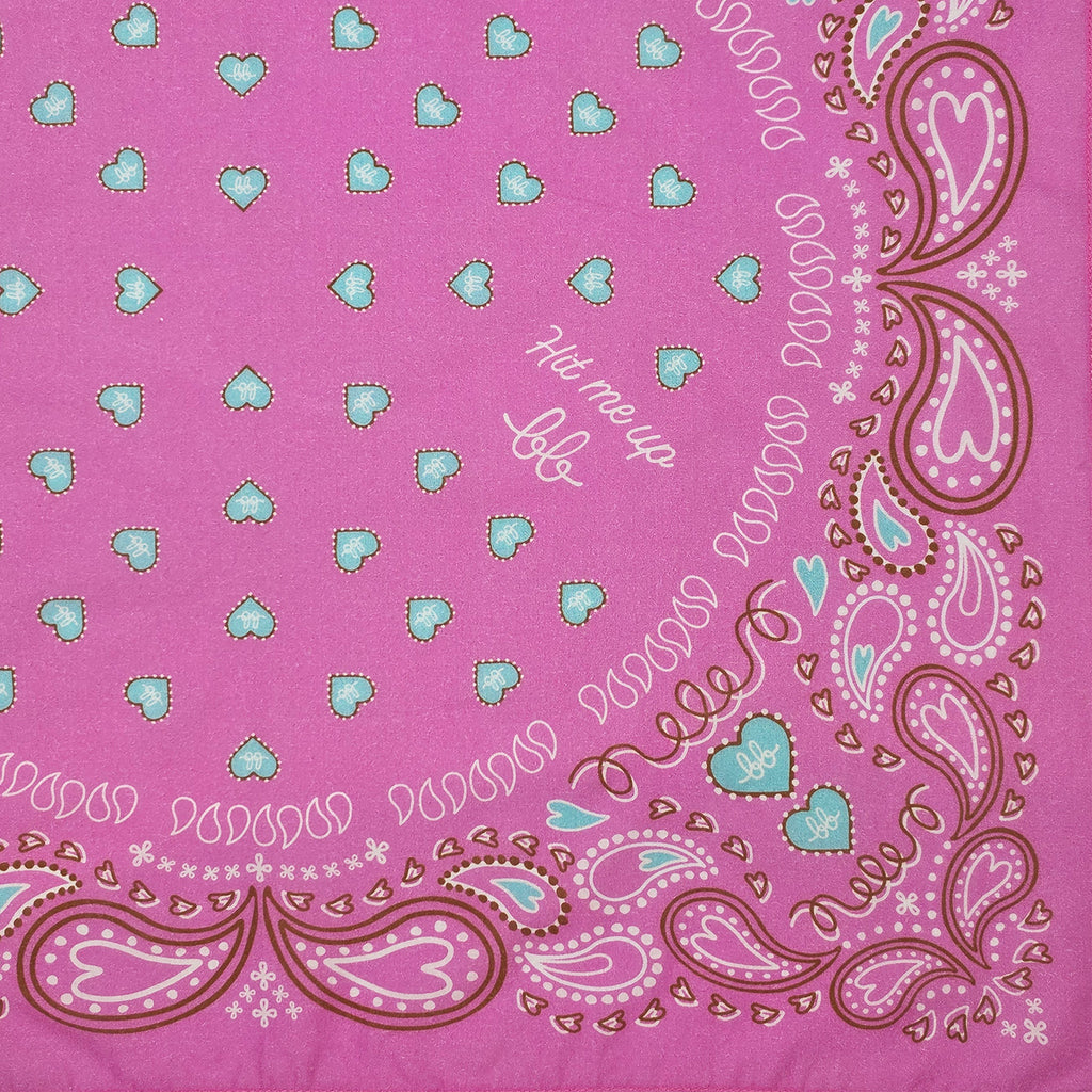 HIT ME UP BB 100% Cotton Bandana - Melody Pink