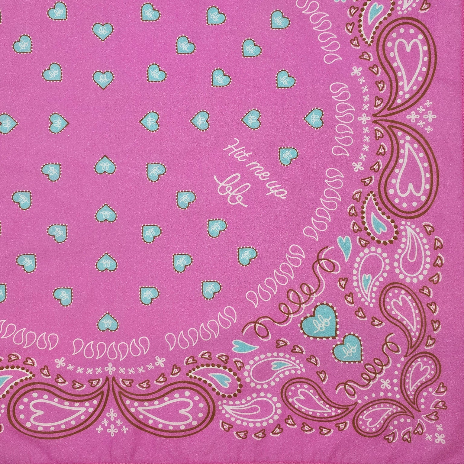 HIT ME UP BB 100% Cotton Bandana - Melody Pink