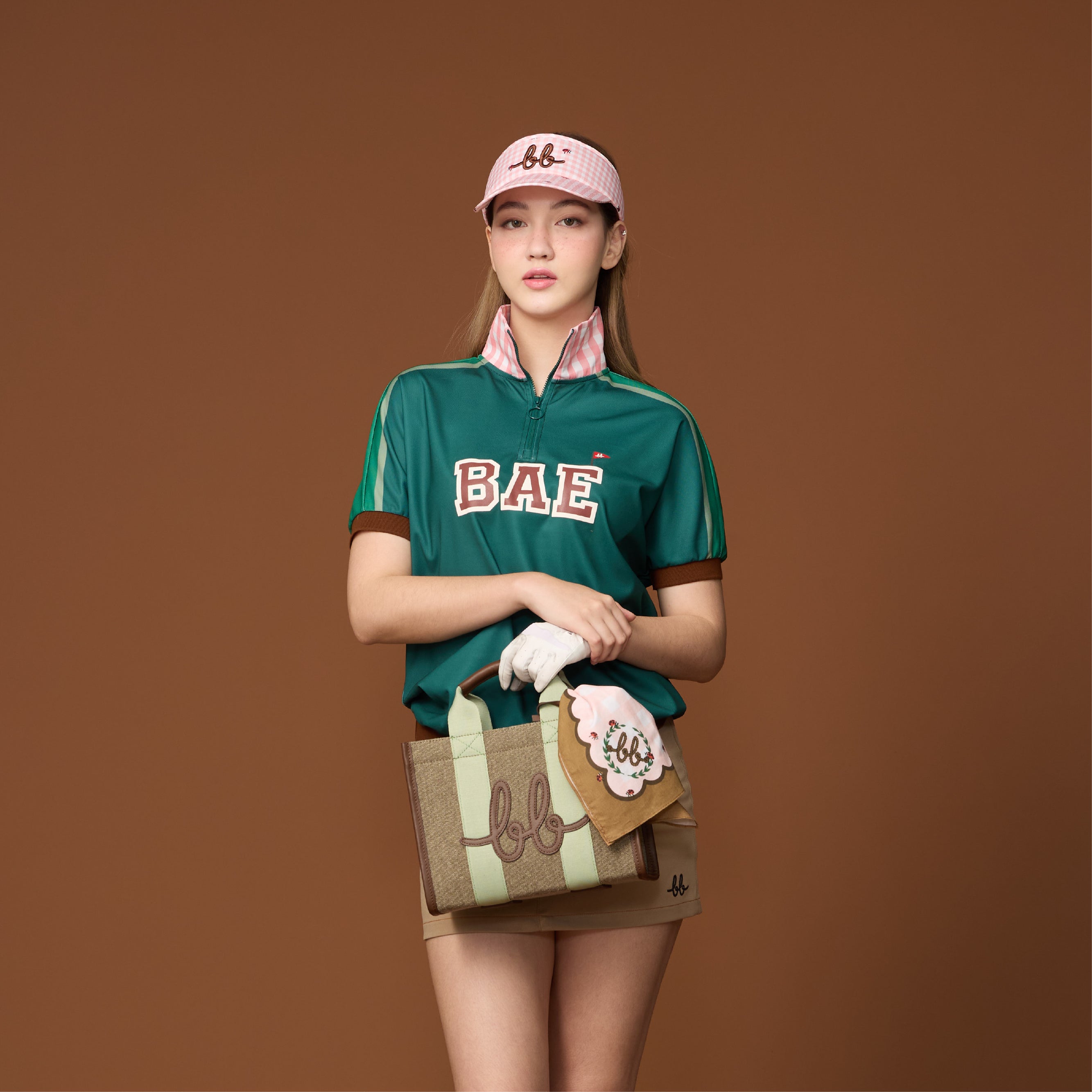 Women Polo with Zip - Forest Green