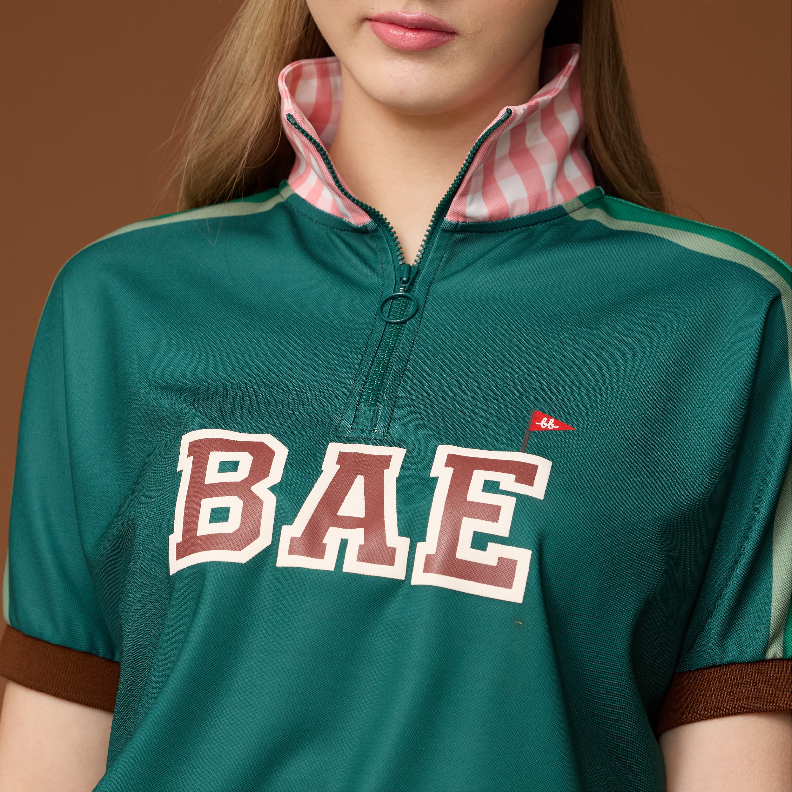 Women Polo with Zip - Forest Green
