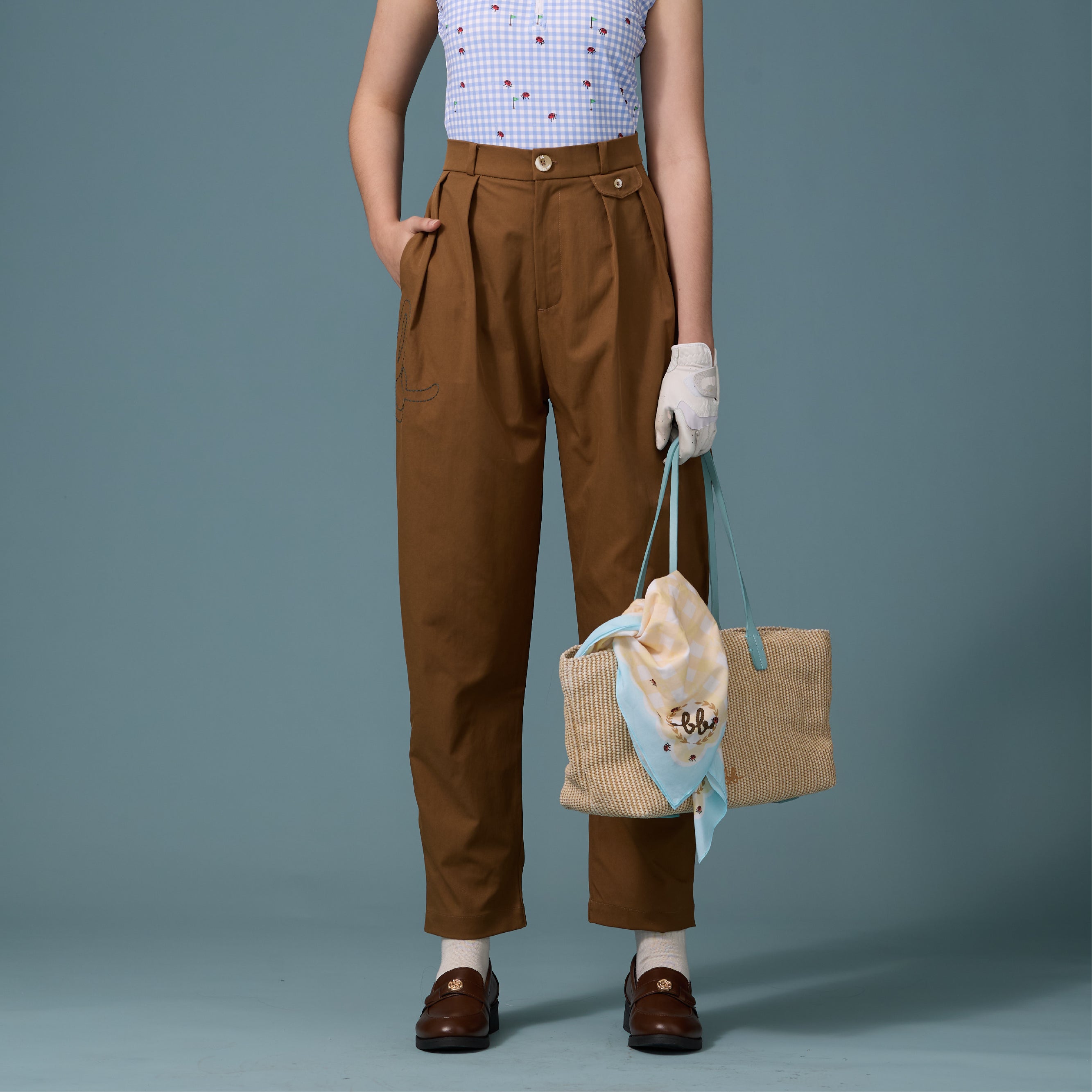 Women Mom Pants - Mocha Brown